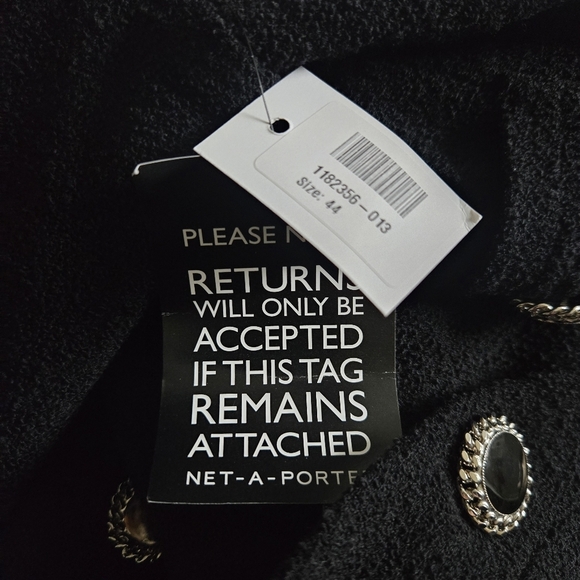 New Alessandra Rich Tailored Tweed Decorative Button Black Evening Jacket NWT - Picture 14 of 16